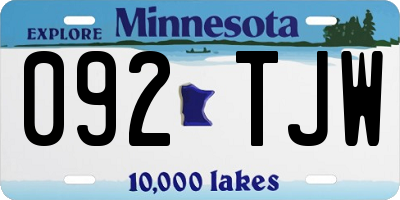 MN license plate 092TJW
