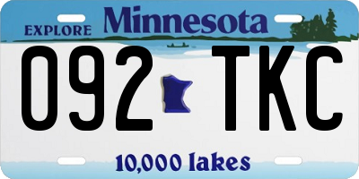 MN license plate 092TKC