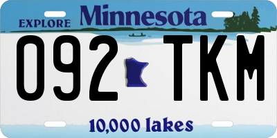 MN license plate 092TKM