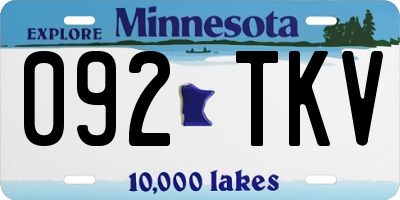 MN license plate 092TKV