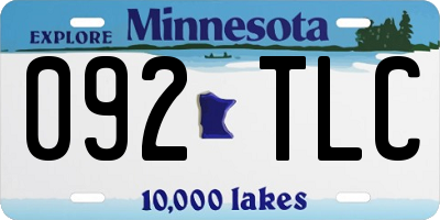 MN license plate 092TLC