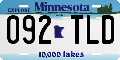 MN license plate 092TLD