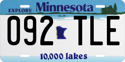 MN license plate 092TLE