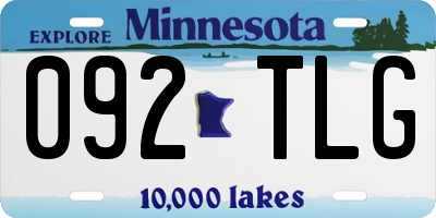 MN license plate 092TLG