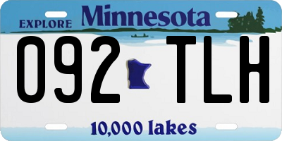 MN license plate 092TLH