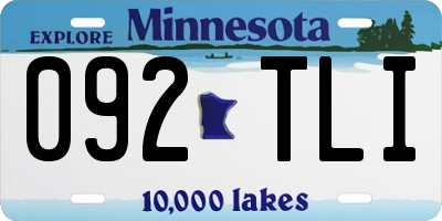 MN license plate 092TLI