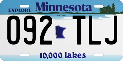MN license plate 092TLJ