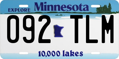 MN license plate 092TLM