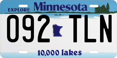 MN license plate 092TLN