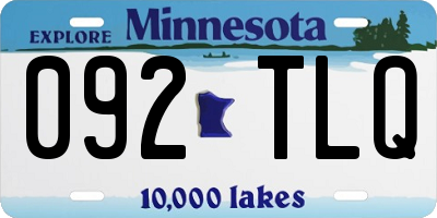 MN license plate 092TLQ
