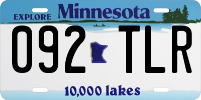 MN license plate 092TLR