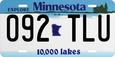 MN license plate 092TLU
