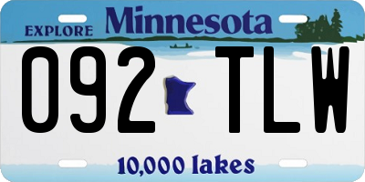 MN license plate 092TLW