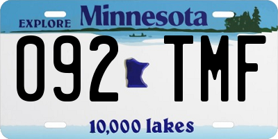 MN license plate 092TMF