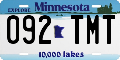 MN license plate 092TMT