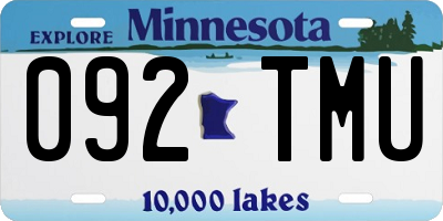 MN license plate 092TMU