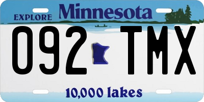 MN license plate 092TMX