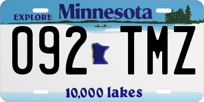 MN license plate 092TMZ
