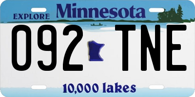 MN license plate 092TNE