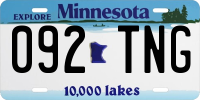 MN license plate 092TNG
