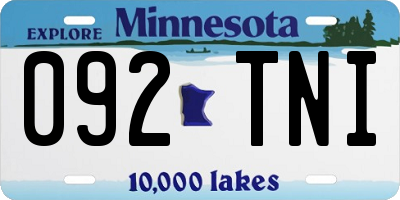 MN license plate 092TNI