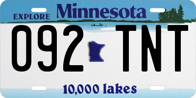 MN license plate 092TNT