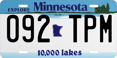 MN license plate 092TPM