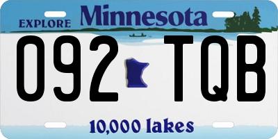 MN license plate 092TQB