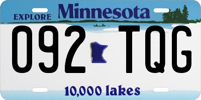 MN license plate 092TQG
