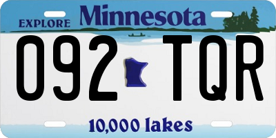 MN license plate 092TQR