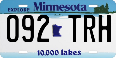 MN license plate 092TRH