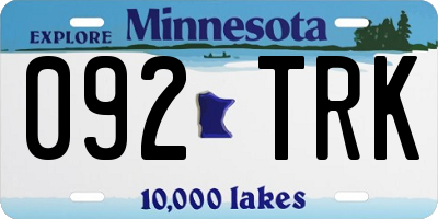 MN license plate 092TRK