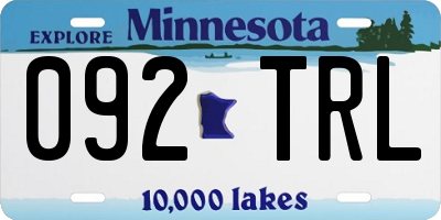 MN license plate 092TRL