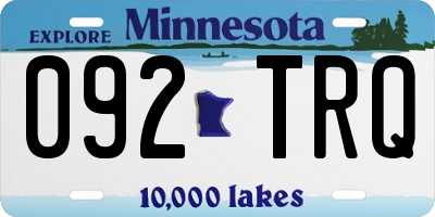 MN license plate 092TRQ