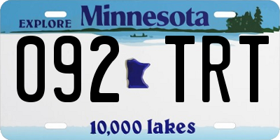 MN license plate 092TRT