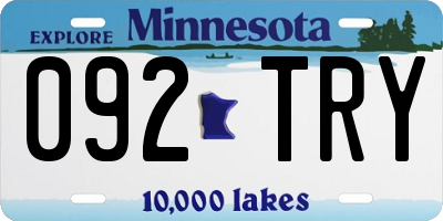 MN license plate 092TRY