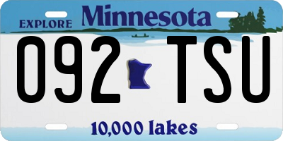 MN license plate 092TSU