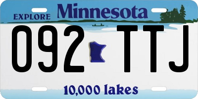 MN license plate 092TTJ