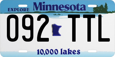 MN license plate 092TTL