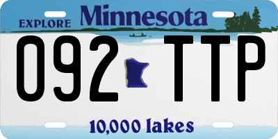 MN license plate 092TTP