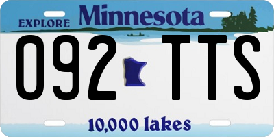 MN license plate 092TTS