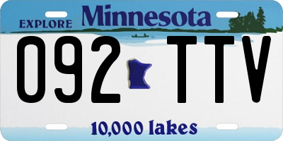 MN license plate 092TTV