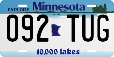 MN license plate 092TUG