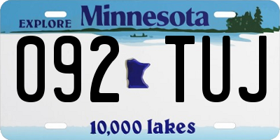 MN license plate 092TUJ