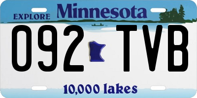 MN license plate 092TVB