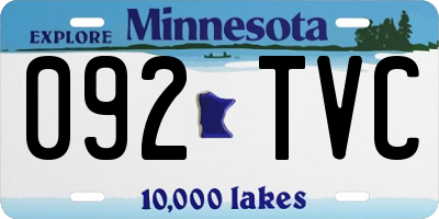 MN license plate 092TVC