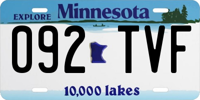 MN license plate 092TVF