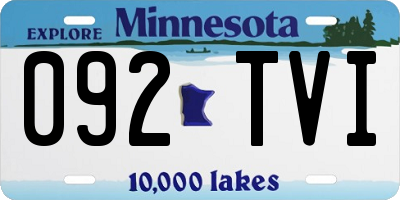 MN license plate 092TVI