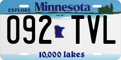 MN license plate 092TVL