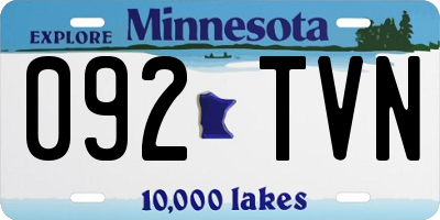 MN license plate 092TVN